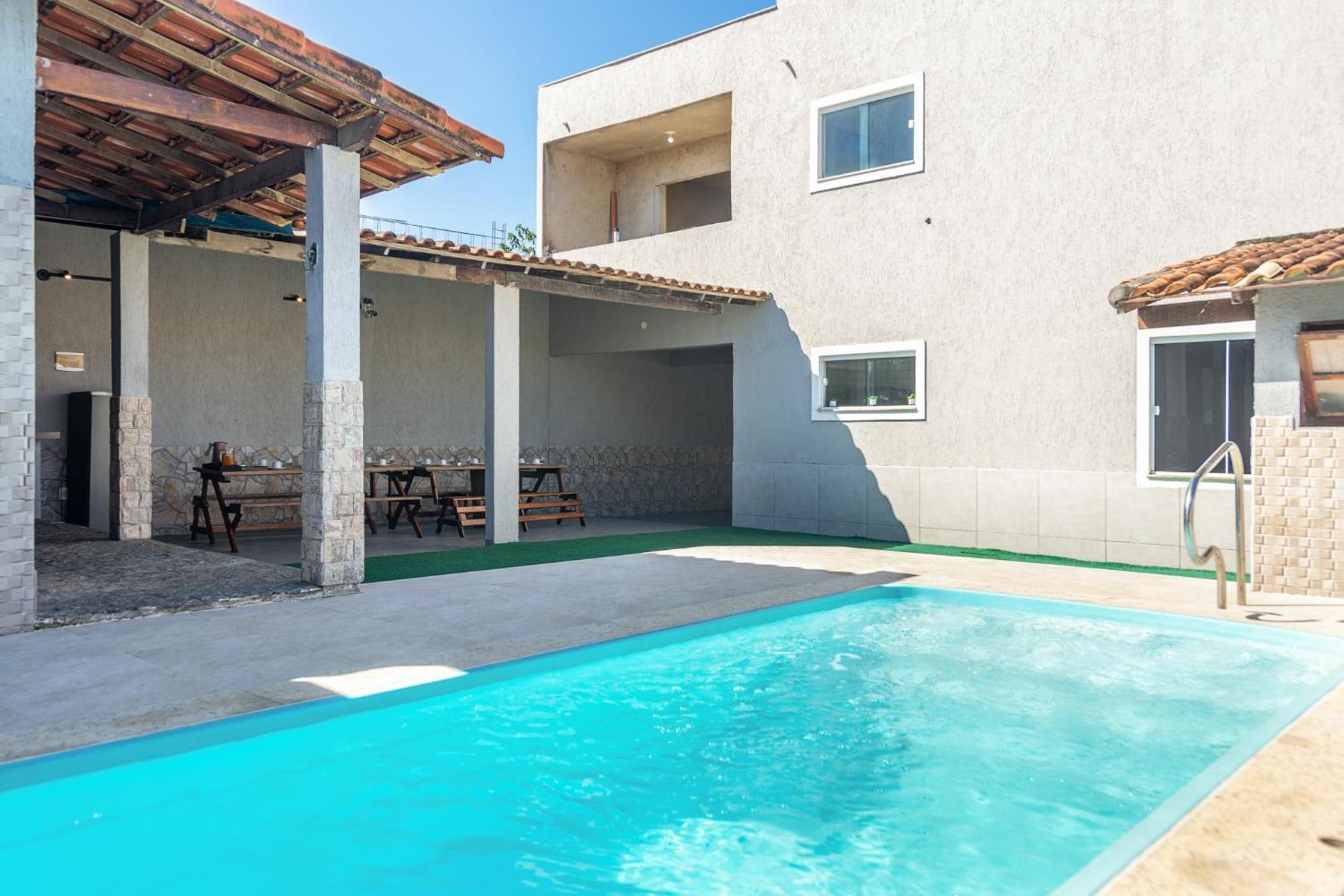 Refugio Tropical Casa De Praia Com Piscina Aquecida E 4 Suites E Garagem 3 Carros, 800 Mtrs Da Praia Internet 700 Mbps, Condominio Privado Com Pista De Skate , Quadra De Futevolei , Campos E Quadras De Futebol! Cabo Frio Exterior foto